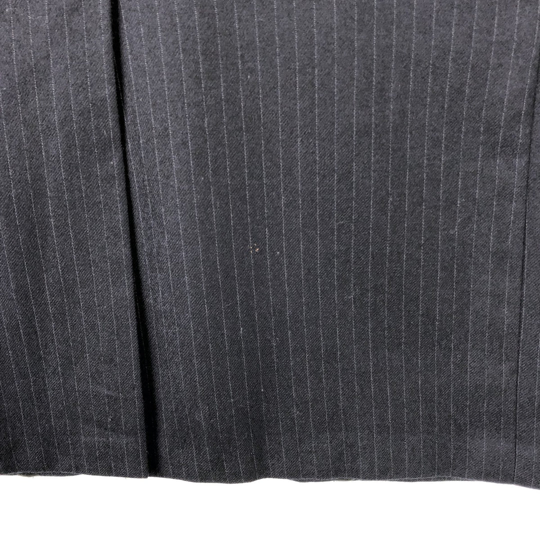Varsity Town Striped Pattern Wool Tailored Jacket, Men's Size Medium wool navy blue type Vintage Second Hand