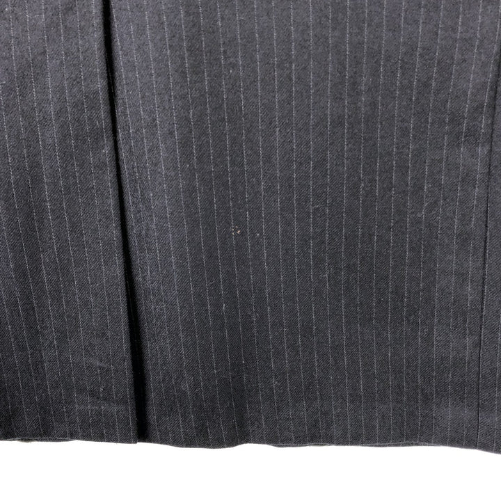 Varsity Town Striped Pattern Wool Tailored Jacket, Men's Size Medium wool navy blue type Vintage Second Hand