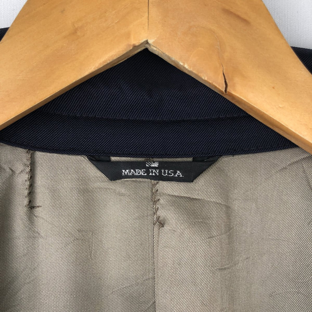 PERRY ELLIS PORTFOLIO Wool Tailored Jacket, Made in USA, Men's Size L wool navy blue type Vintage Second Hand