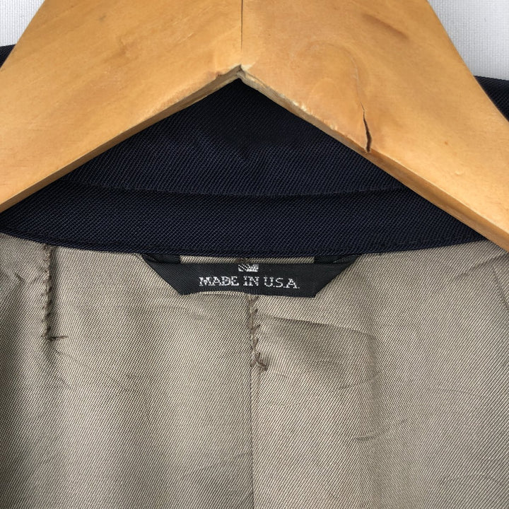 PERRY ELLIS PORTFOLIO Wool Tailored Jacket, Made in USA, Men's Size L wool navy blue type Vintage Second Hand