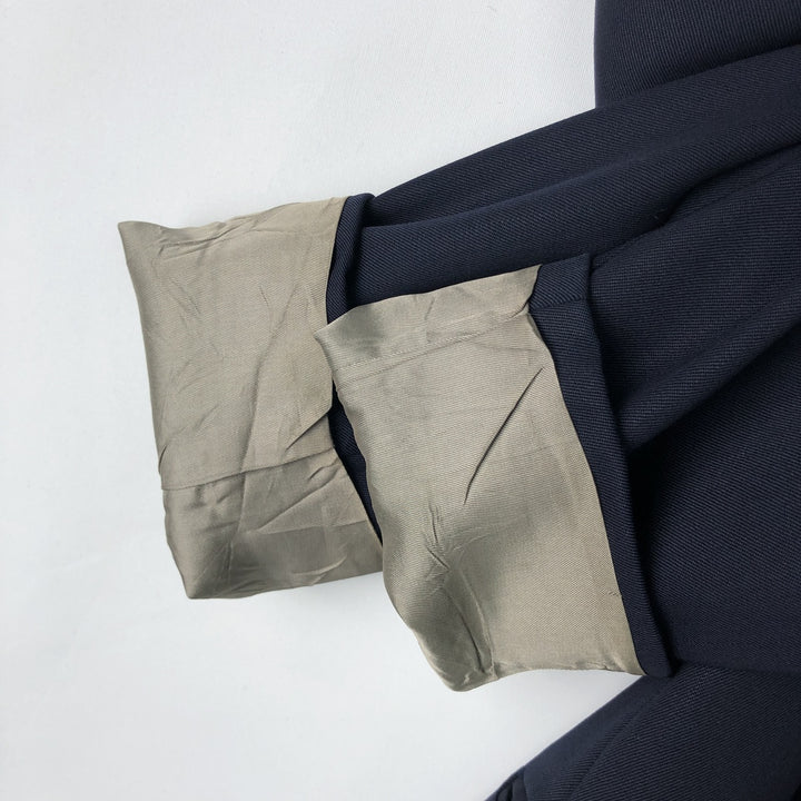 PERRY ELLIS PORTFOLIO Wool Tailored Jacket, Made in USA, Men's Size L wool navy blue type Vintage Second Hand