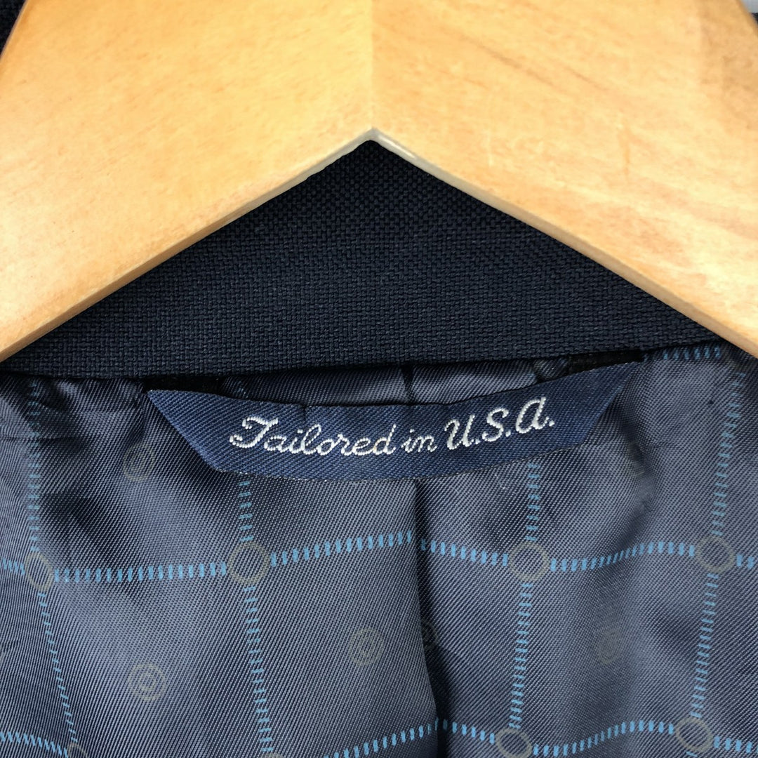 CLASSIC COLLECTION PREMA-PREST Blazer, Tailored Jacket, Made in USA, Men's Size L polyester navy blue type Vintage Second Hand