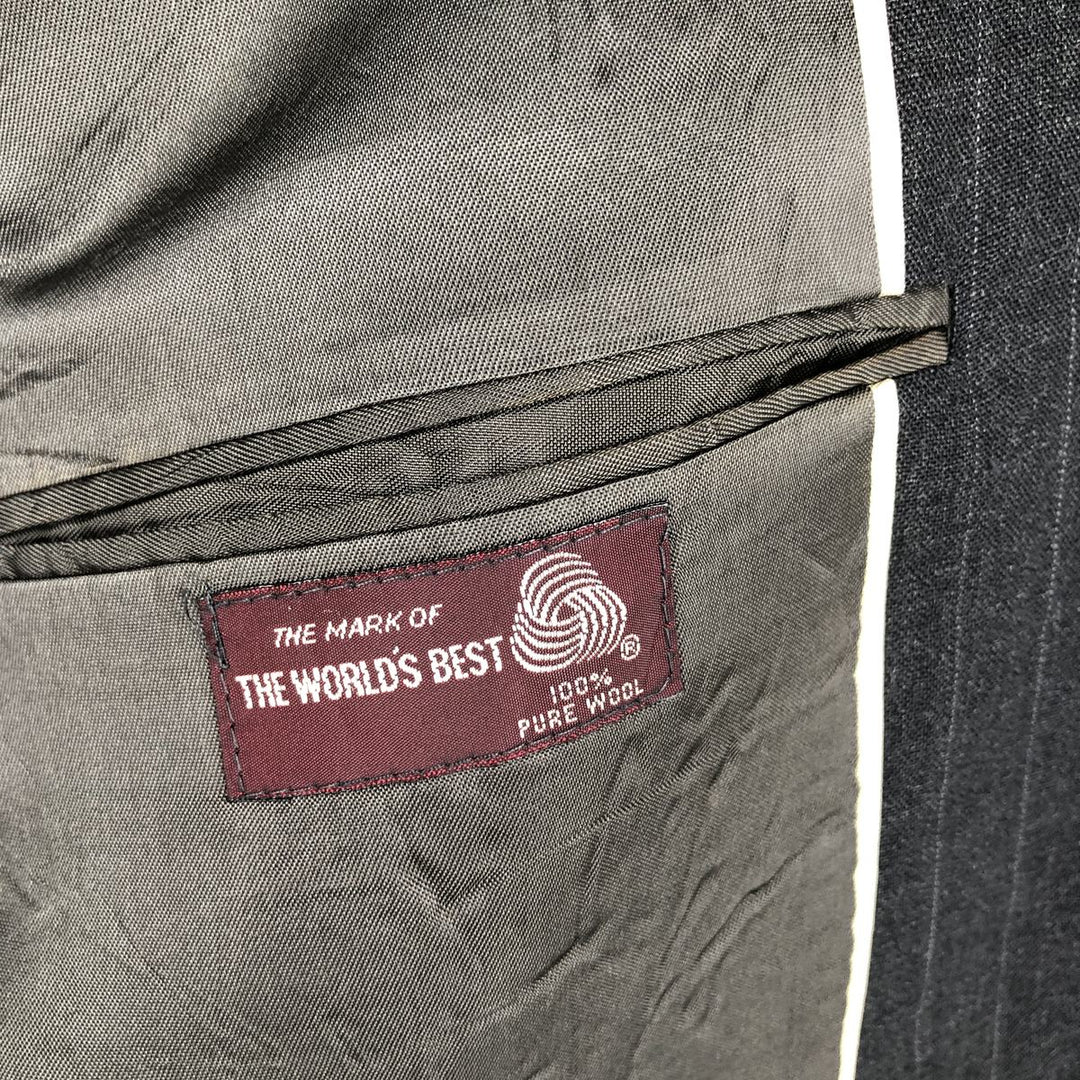 BOTANY500 Wool Tailored Jacket, Made in USA, Men's Size M wool Charcoal Vintage Second Hand