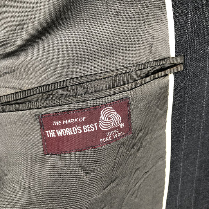 BOTANY500 Wool Tailored Jacket, Made in USA, Men's Size M wool Charcoal Vintage Second Hand