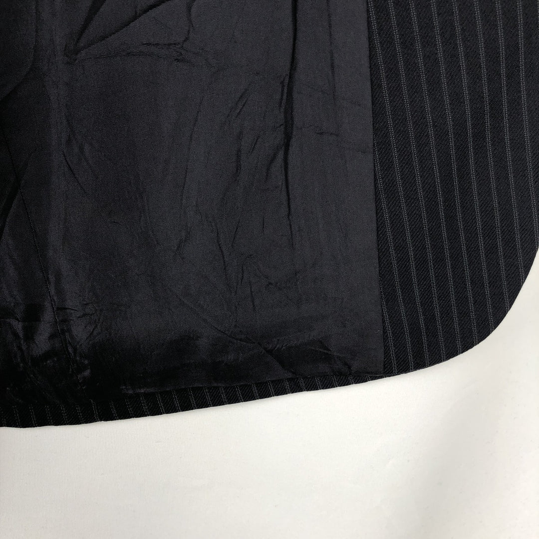 St. Michael Striped Wool Tailored Jacket, Made in England, Men's Size Small polyester navy blue type Vintage Second Hand