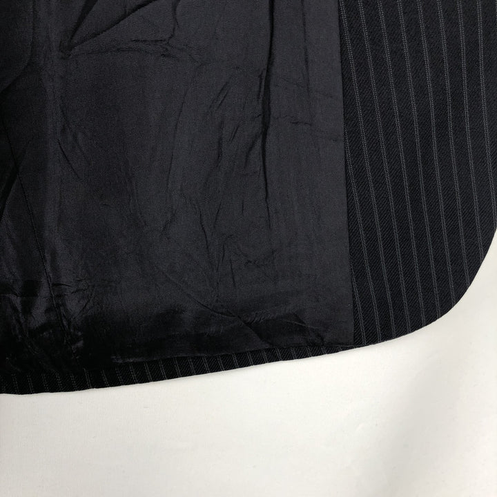 St. Michael Striped Wool Tailored Jacket, Made in England, Men's Size Small polyester navy blue type Vintage Second Hand