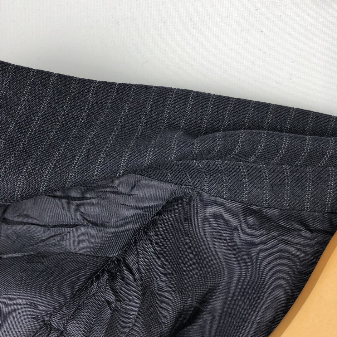 St. Michael Striped Wool Tailored Jacket, Made in England, Men's Size Small polyester navy blue type Vintage Second Hand