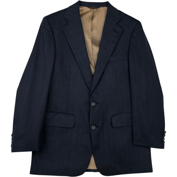 Nordstrom Stripe Pattern Tailored Jacket, Made in USA, Men's Size Medium unclear navy blue type Vintage Second Hand