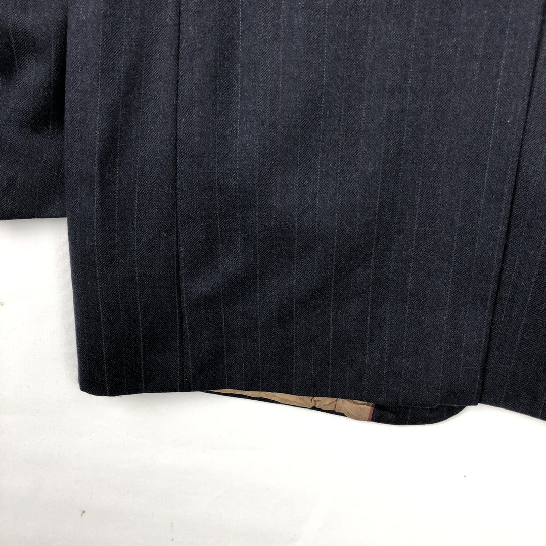 Nordstrom Stripe Pattern Tailored Jacket, Made in USA, Men's Size Medium unclear navy blue type Vintage Second Hand