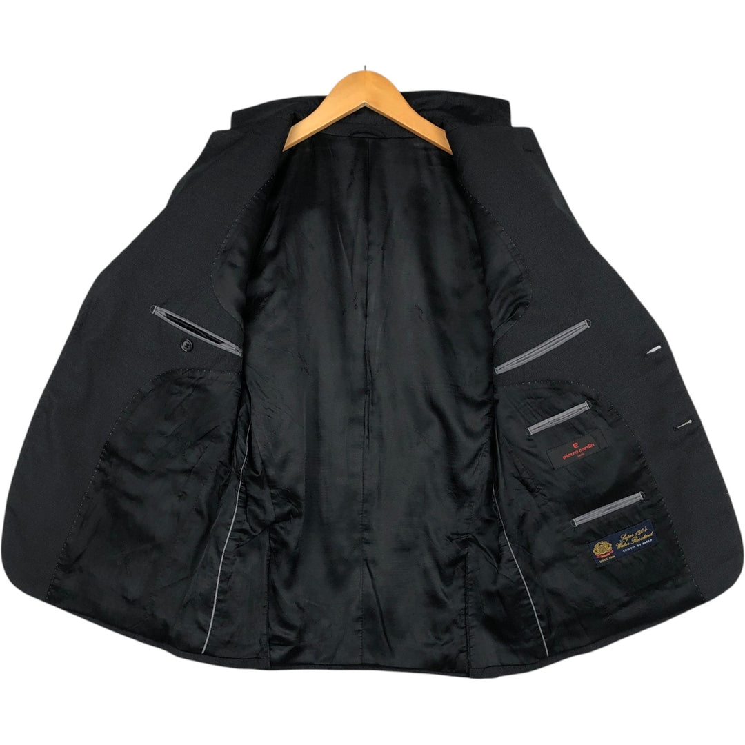 Pierre Cardin wool tailored jacket, men's size XL unclear black type Vintage Second Hand