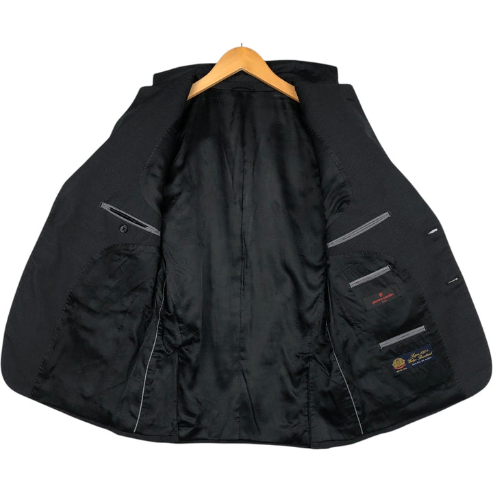 Pierre Cardin wool tailored jacket, men's size XL unclear black type Vintage Second Hand