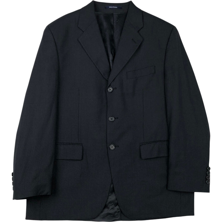Ralph Lauren Chaps cashmere-blend wool tailored jacket, made in Canada, men's size M wool black type Vintage Second Hand
