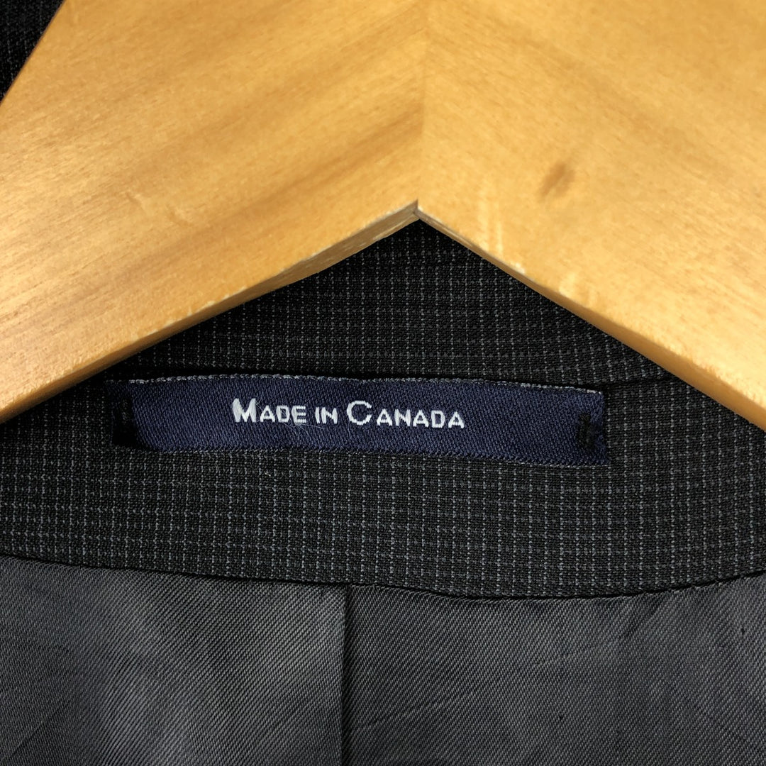 Ralph Lauren Chaps cashmere-blend wool tailored jacket, made in Canada, men's size M wool black type Vintage Second Hand
