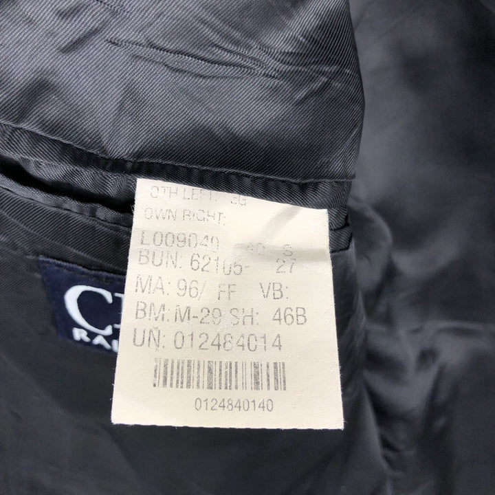 Ralph Lauren Chaps cashmere-blend wool tailored jacket, made in Canada, men's size M wool black type Vintage Second Hand