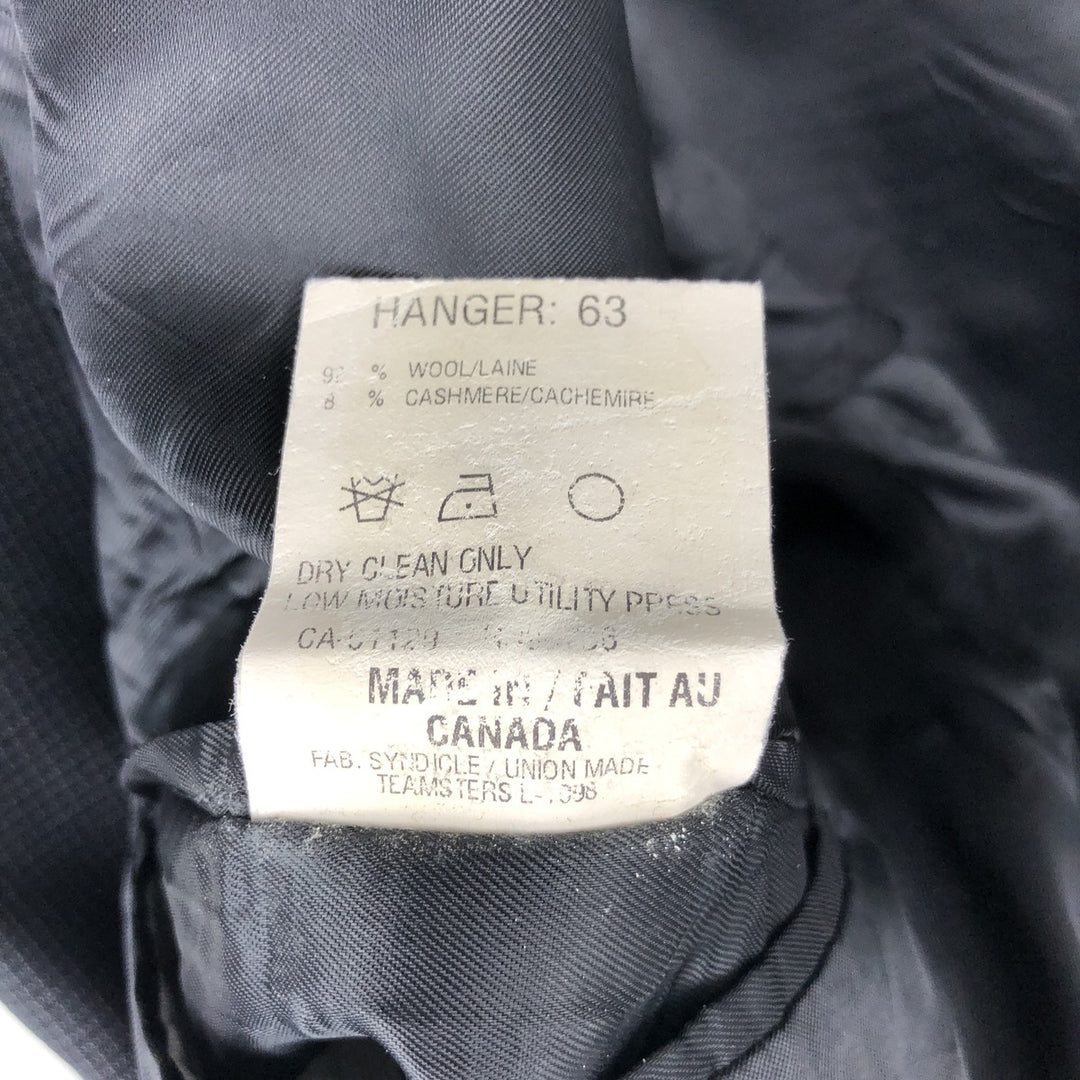 Ralph Lauren Chaps cashmere-blend wool tailored jacket, made in Canada, men's size M wool black type Vintage Second Hand