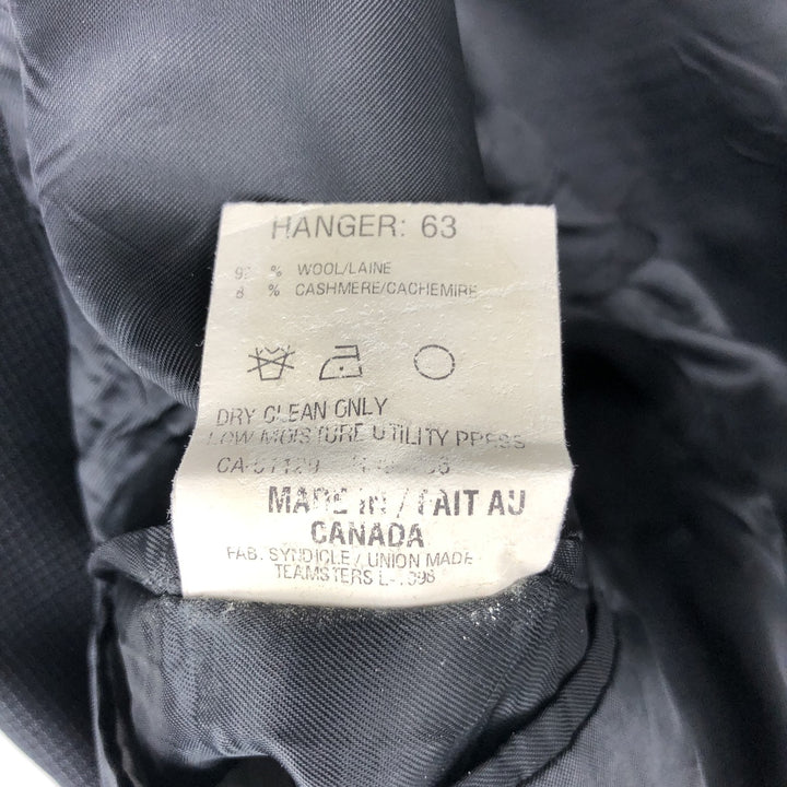 Ralph Lauren Chaps cashmere-blend wool tailored jacket, made in Canada, men's size M wool black type Vintage Second Hand