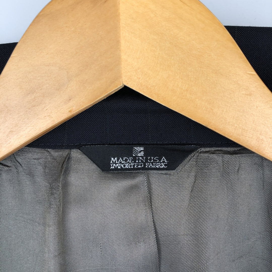 Vintage 1970'S Ralph Lauren Chaps striped wool tailored jacket, made in the USA, size M. wool navy blue type Vintage Second Hand
