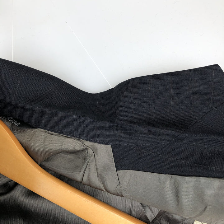 Vintage 1970'S Ralph Lauren Chaps striped wool tailored jacket, made in the USA, size M. wool navy blue type Vintage Second Hand