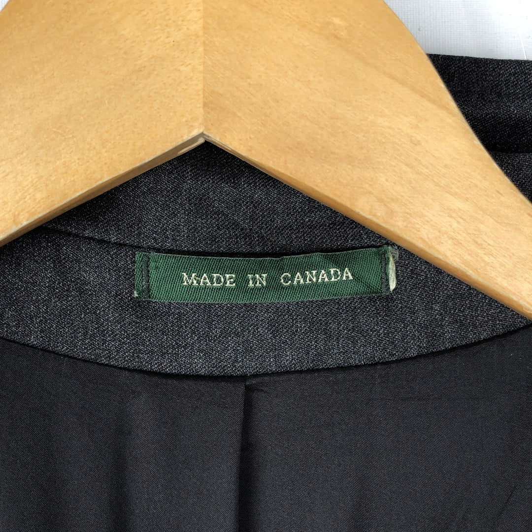 Ralph Lauren Lauren wool tailored jacket, made in Canada, size M. wool gray type Vintage Second Hand