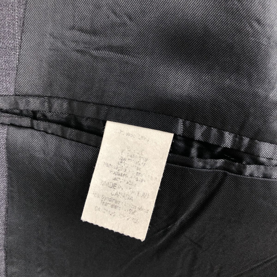 Ralph Lauren Lauren Striped Wool Tailored Jacket, Made in Canada, Men's Size M wool gray type Vintage Second Hand