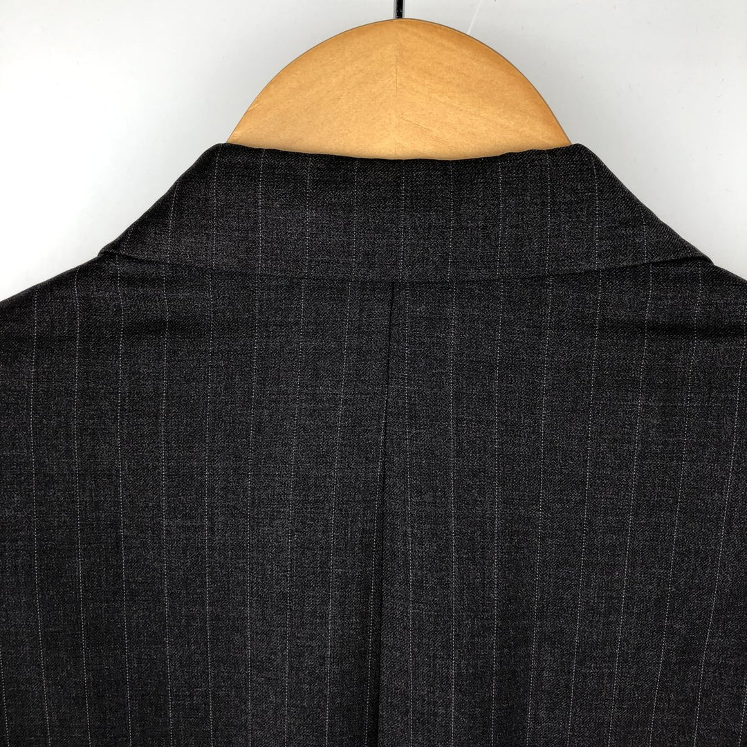 Ralph Lauren Lauren Striped Wool Tailored Jacket, Made in Canada, Men's Size M wool gray type Vintage Second Hand