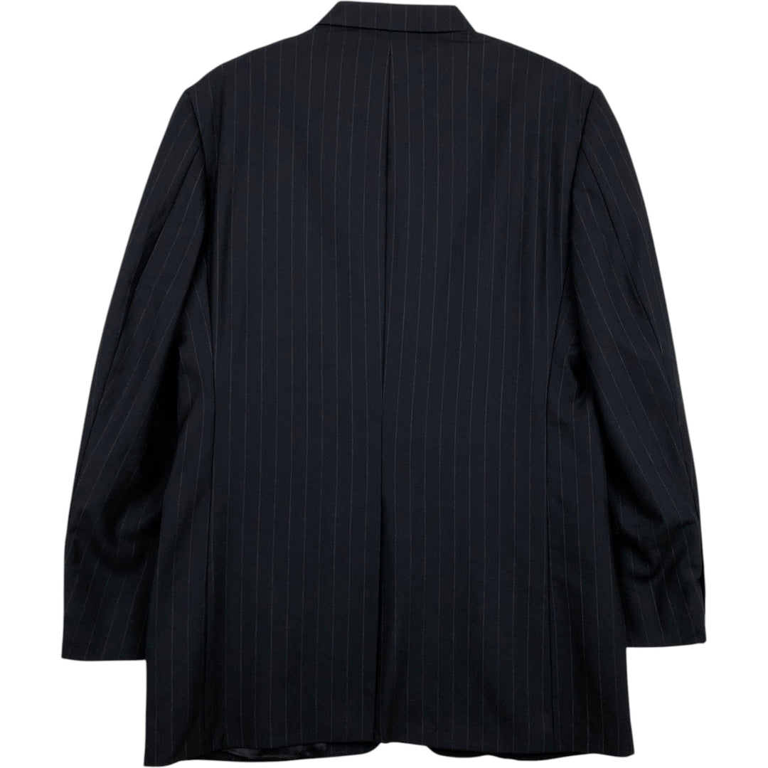 Brooks Brothers 346 Striped Wool Tailored Jacket, Men's Size Medium wool navy blue type Vintage Second Hand
