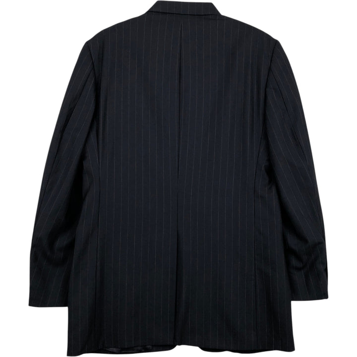 Brooks Brothers 346 Striped Wool Tailored Jacket, Men's Size Medium wool navy blue type Vintage Second Hand