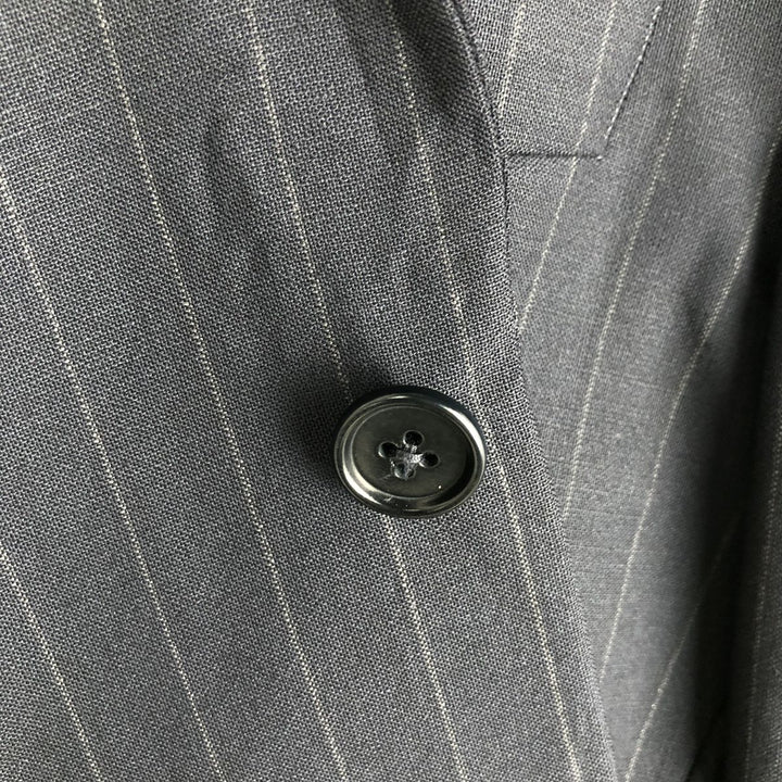 Brooks Brothers 346 Striped Wool Tailored Jacket, Men's Size Medium wool navy blue type Vintage Second Hand