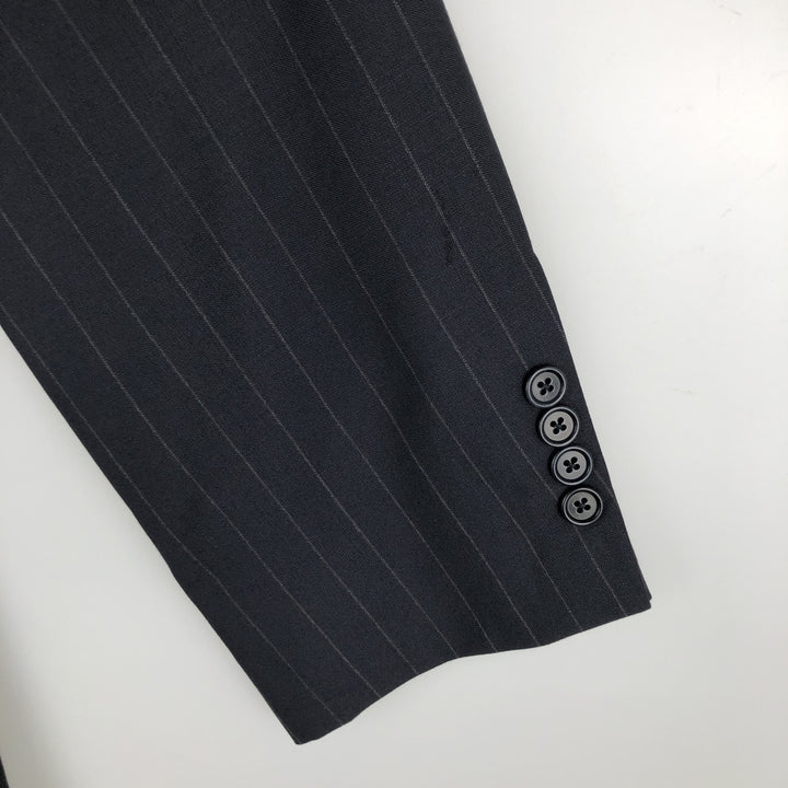 Brooks Brothers 346 Striped Wool Tailored Jacket, Men's Size Medium wool navy blue type Vintage Second Hand