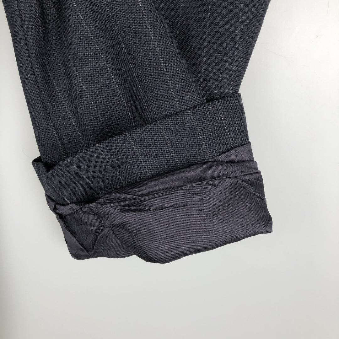 Brooks Brothers 346 Striped Wool Tailored Jacket, Men's Size Medium wool navy blue type Vintage Second Hand