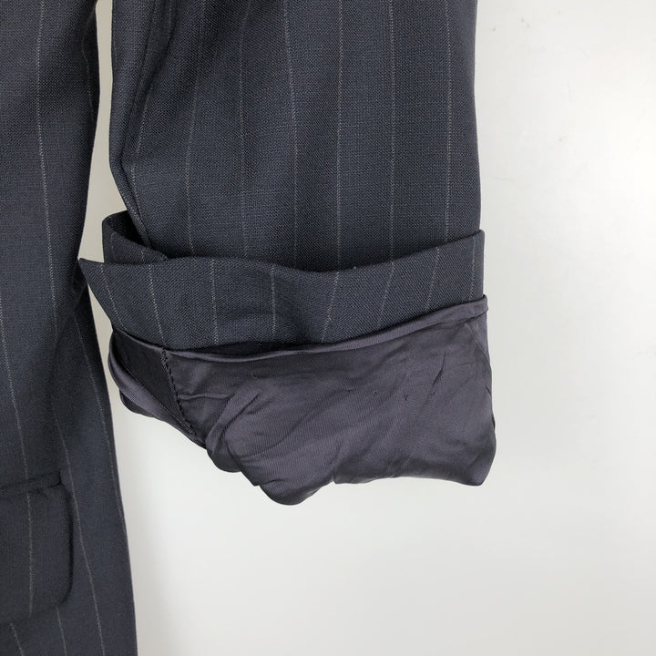 Brooks Brothers 346 Striped Wool Tailored Jacket, Men's Size Medium wool navy blue type Vintage Second Hand