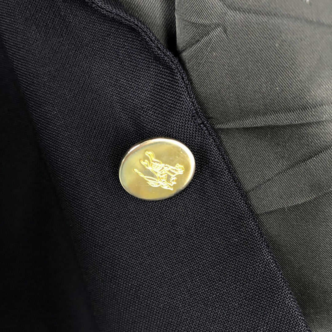 Burberry's Navy Blazer, Tailored Jacket, Made in USA, Men's Size Medium unclear navy blue type Vintage Second Hand