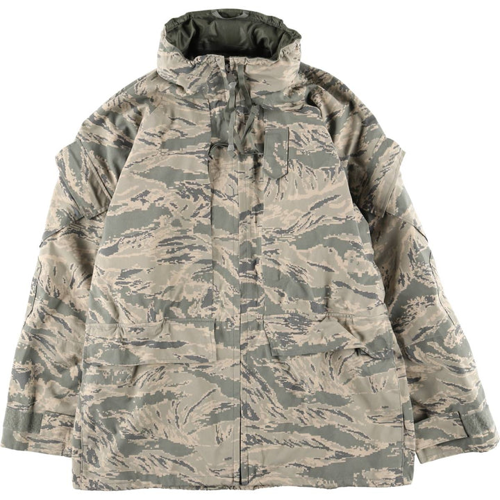 Authentic US military camouflage pattern ACU digital camo military jacket, made in the USA, large and long, equivalent to men's size L Nylon Khaki type Vintage Second Hand
