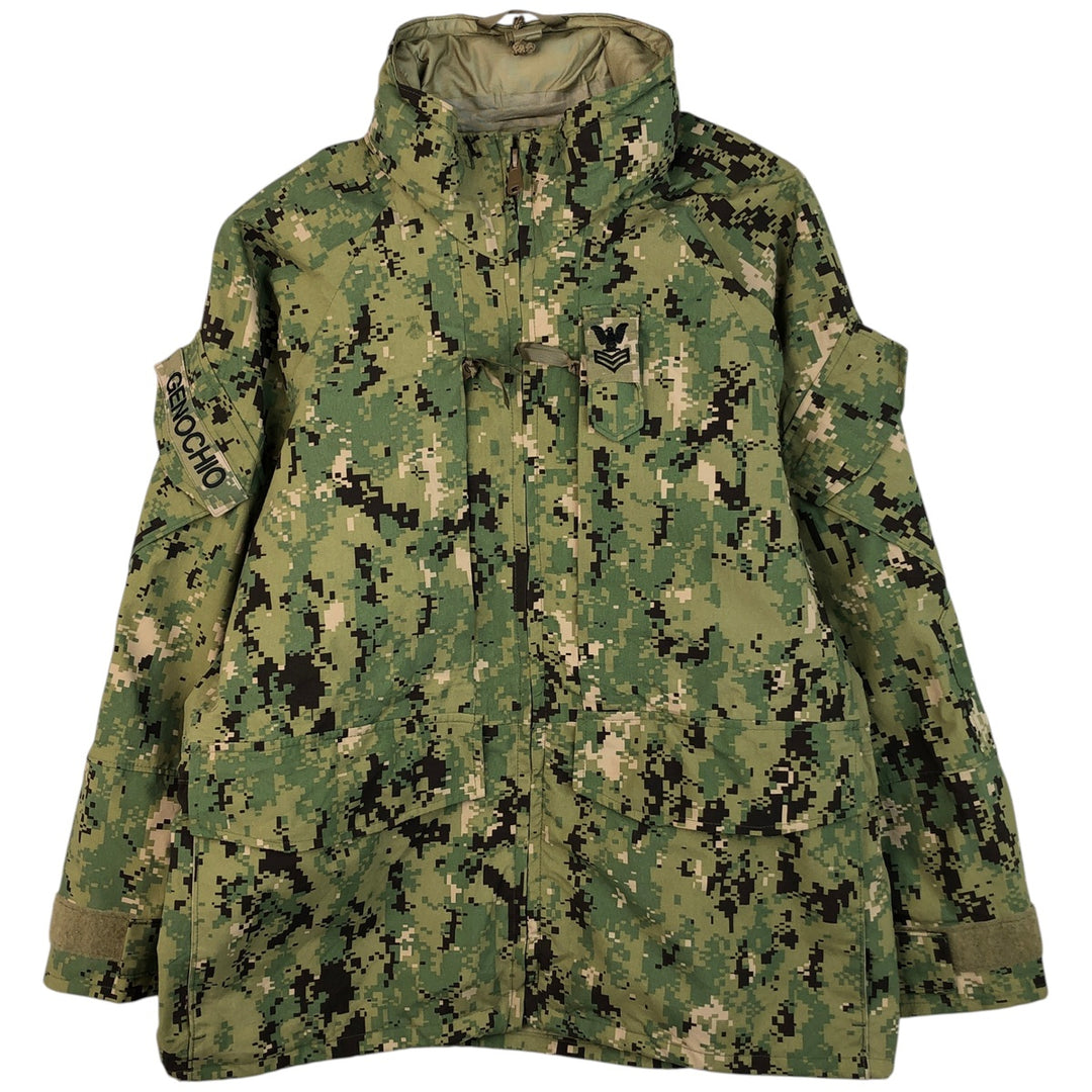 Authentic US military camouflage pattern military Gore-Tex parka, made in the USA, medium short, men's size M. Nylon Khaki type Vintage Second Hand