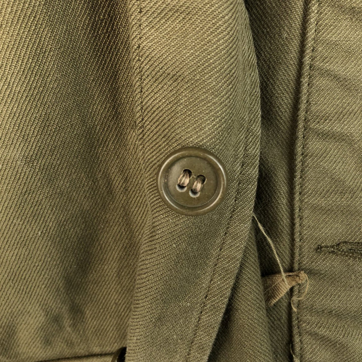 Vintage French Army M-47 Military Field Jacket, Men's Size L unclear Khaki type Vintage Second Hand