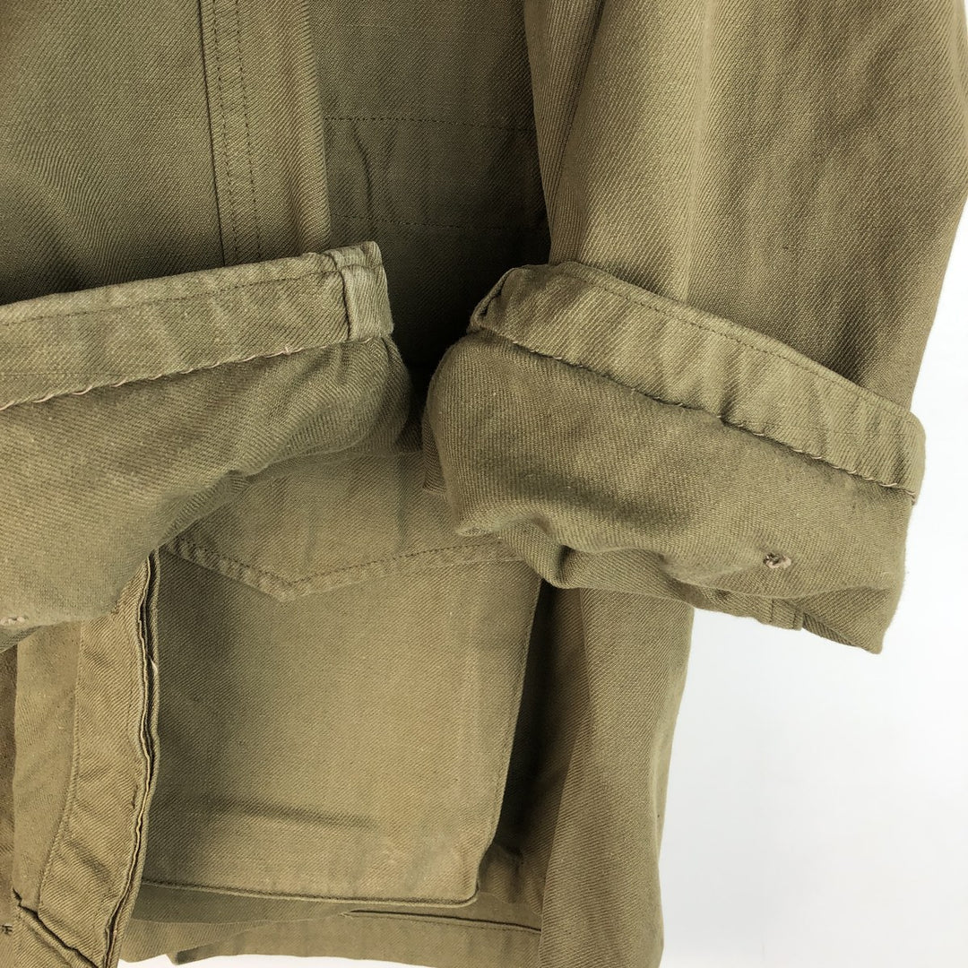 Vintage French Army M-47 Military Field Jacket, Men's Size L unclear Khaki type Vintage Second Hand