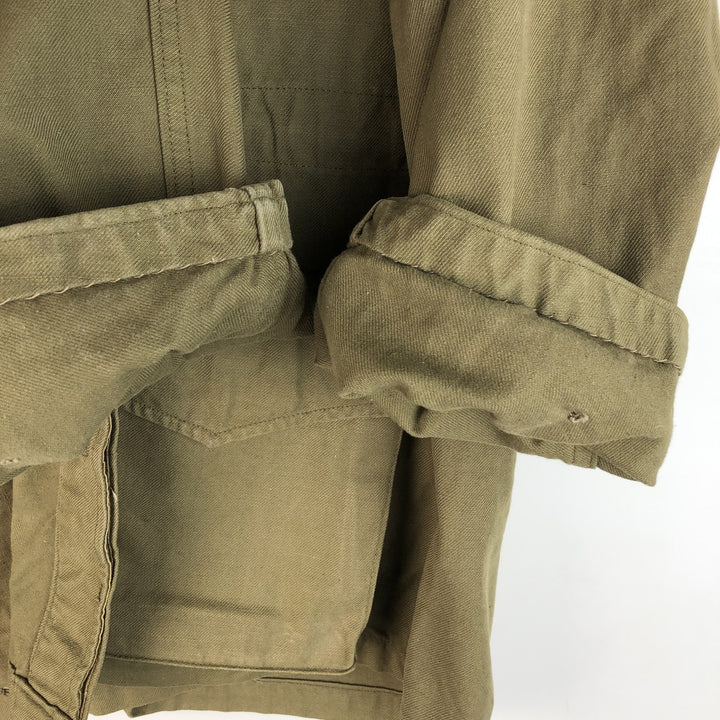 Vintage French Army M-47 Military Field Jacket, Men's Size L unclear Khaki type Vintage Second Hand