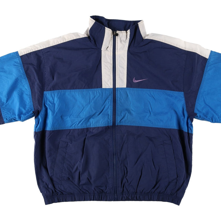 90s-00'S Vintage Nike Nylon Jacket, Men's Size L Nylon navy blue type Vintage Second Hand