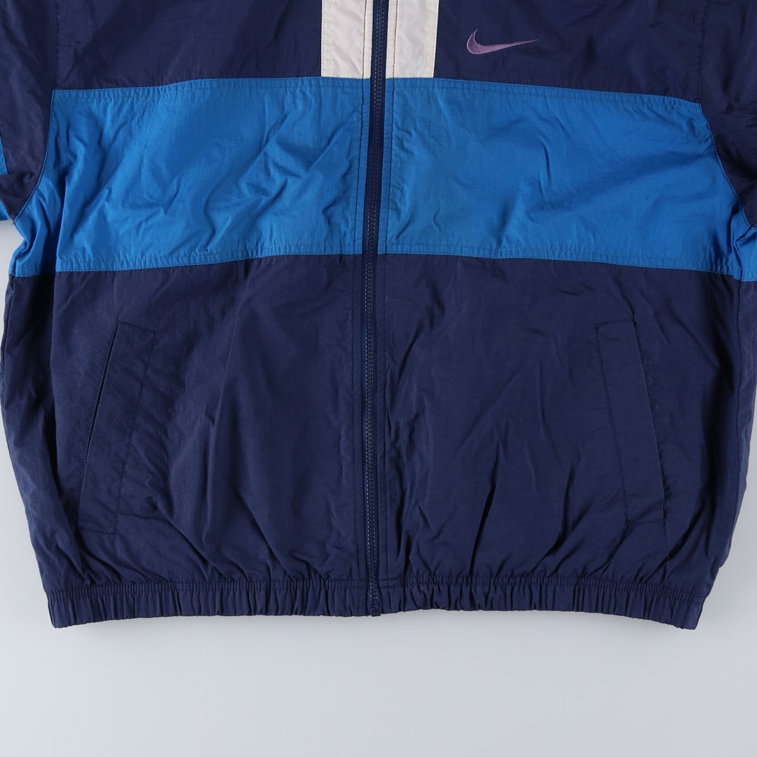 90s-00'S Vintage Nike Nylon Jacket, Men's Size L Nylon navy blue type Vintage Second Hand