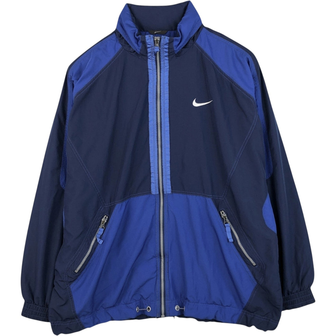 90s-00'S Nike Windbreaker, Men's XL polyester navy blue type Vintage Second Hand