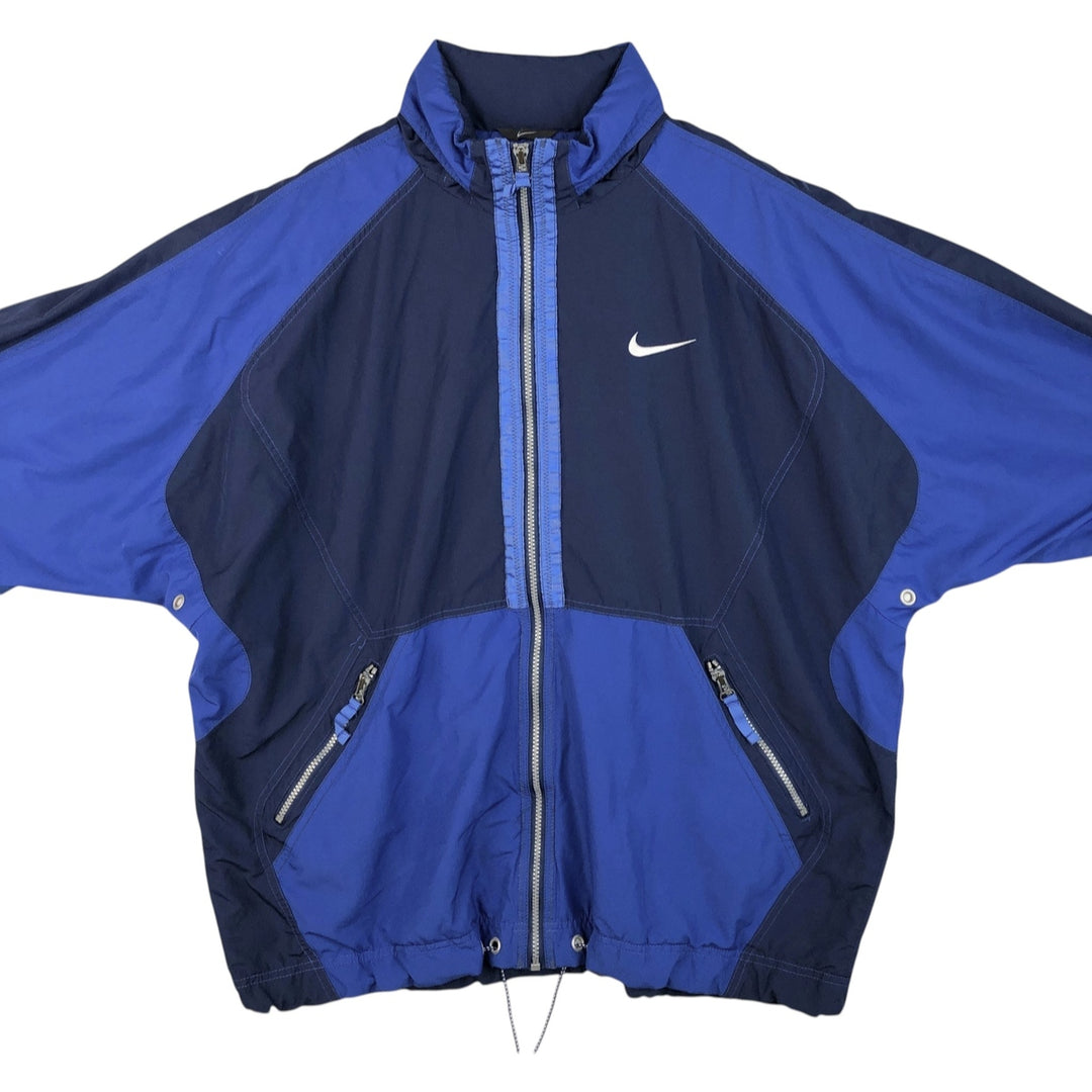 90s-00'S Nike Windbreaker, Men's XL polyester navy blue type Vintage Second Hand