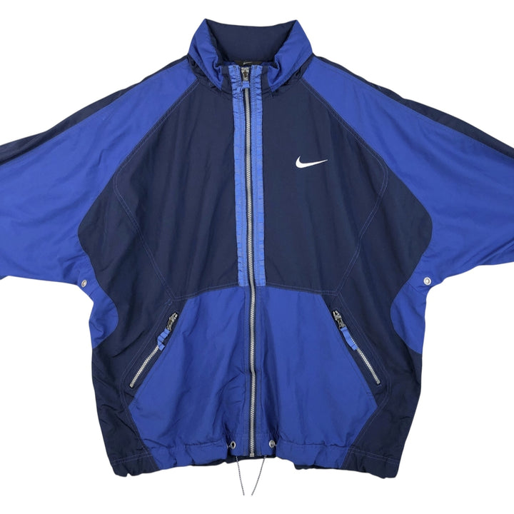 90s-00'S Nike Windbreaker, Men's XL polyester navy blue type Vintage Second Hand