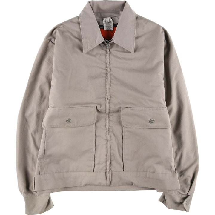 90'S Vintage Work Jacket, Made in USA, Men's Size L polyester Khaki type sage green Vintage Second Hand