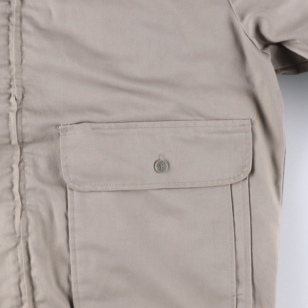 90'S Vintage Work Jacket, Made in USA, Men's Size L polyester Khaki type sage green Vintage Second Hand