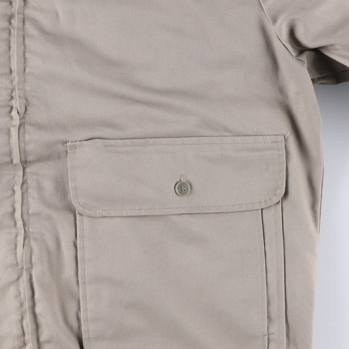 90'S Vintage Work Jacket, Made in USA, Men's Size L polyester Khaki type sage green Vintage Second Hand