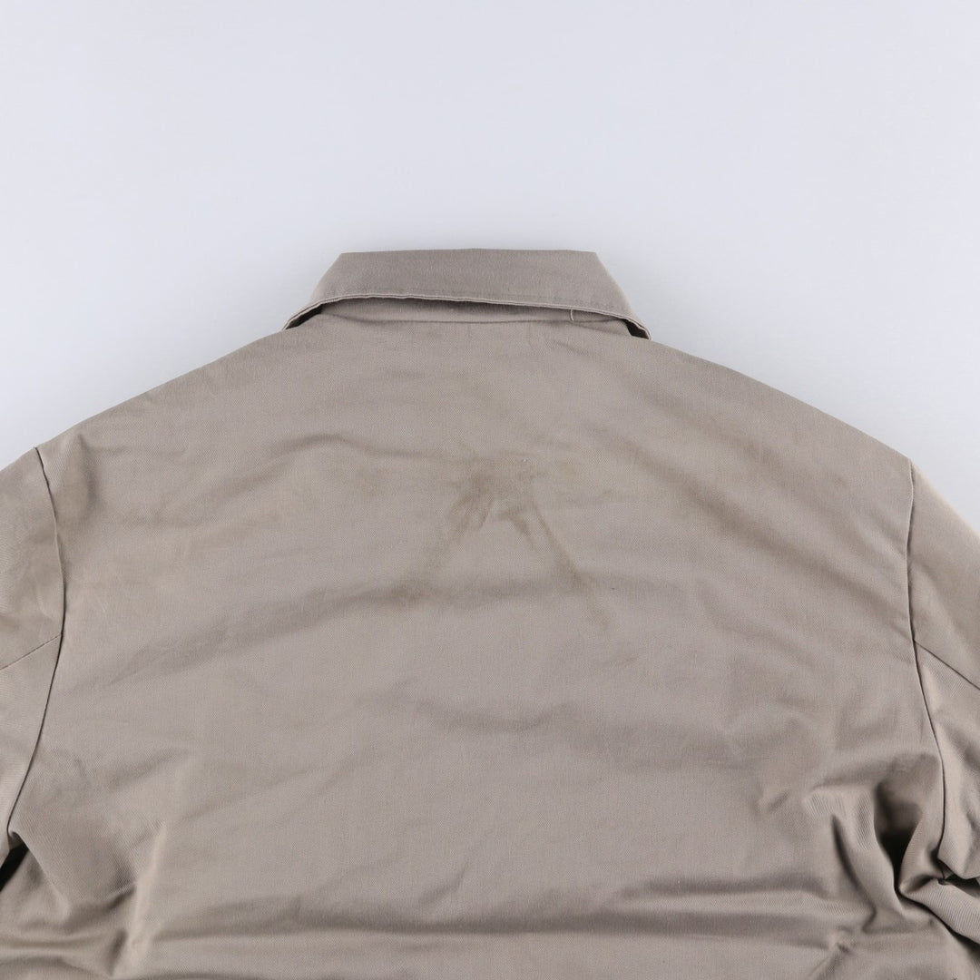 90'S Vintage Work Jacket, Made in USA, Men's Size L polyester Khaki type sage green Vintage Second Hand