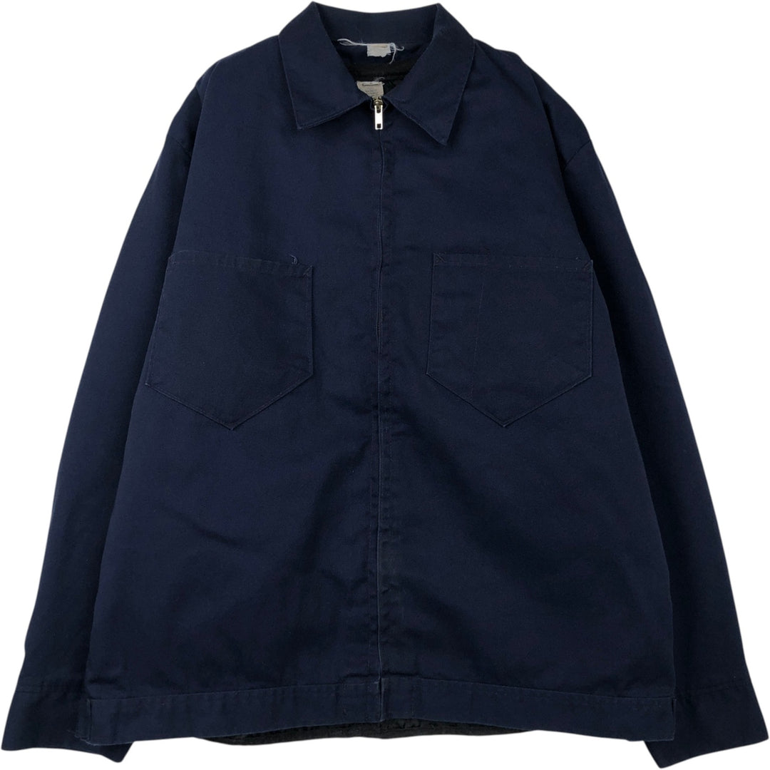 Vintage padded work jacket, made in the USA, size L, men's Nylon navy blue type Vintage Second Hand