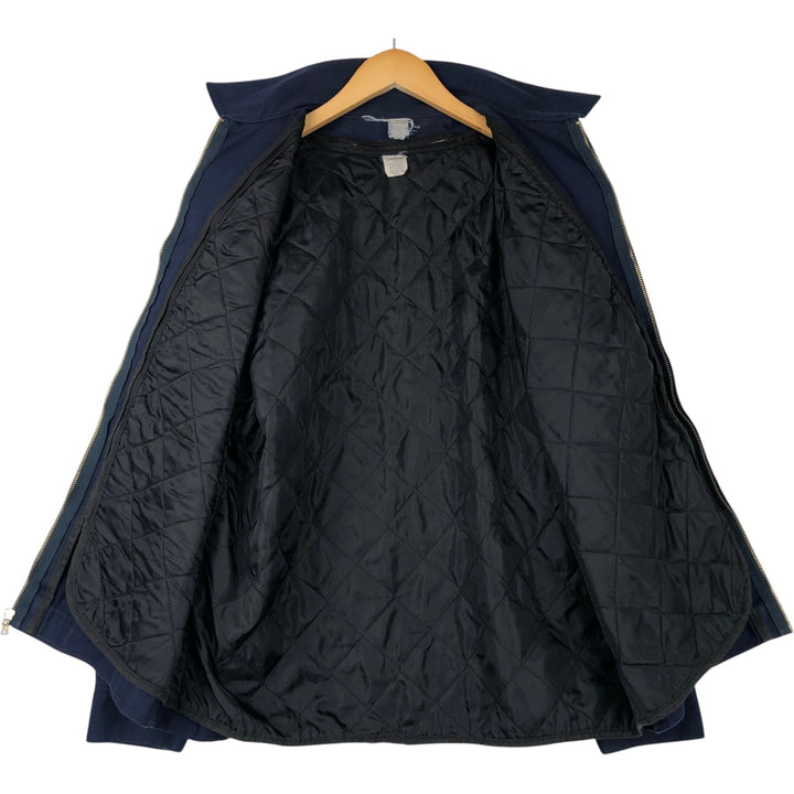 Vintage padded work jacket, made in the USA, size L, men's Nylon navy blue type Vintage Second Hand