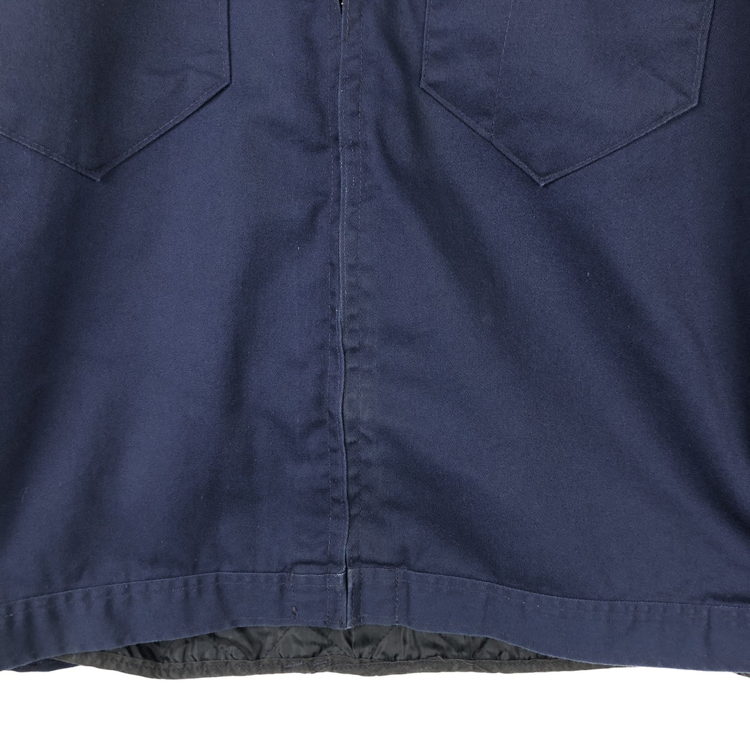 Vintage padded work jacket, made in the USA, size L, men's Nylon navy blue type Vintage Second Hand