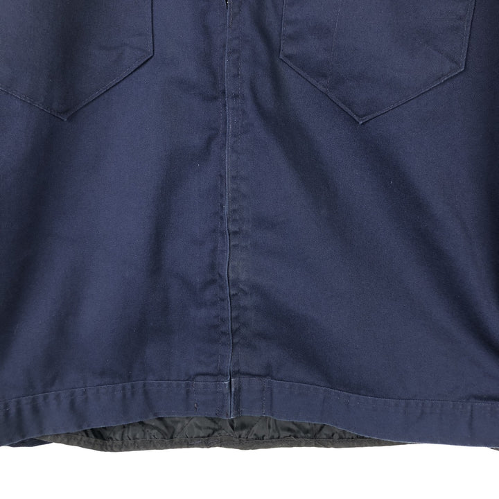 Vintage padded work jacket, made in the USA, size L, men's Nylon navy blue type Vintage Second Hand